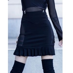 Killstar suspender mini pencil skirt